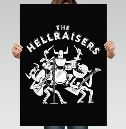 Фотография футболки The Hellraisers / Нарушители спокойствия играют монстры рок музыканты