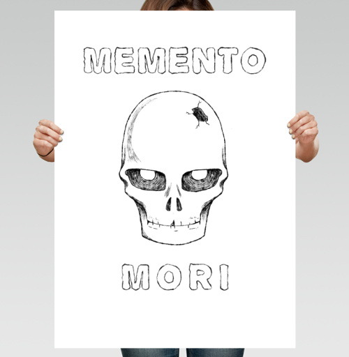 Фотография футболки Напоминание о смерти с черепом жука Memento Mori
