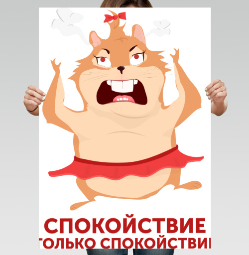 Фотография футболки Злой хомяк с паром и спокойствие только спокойствие