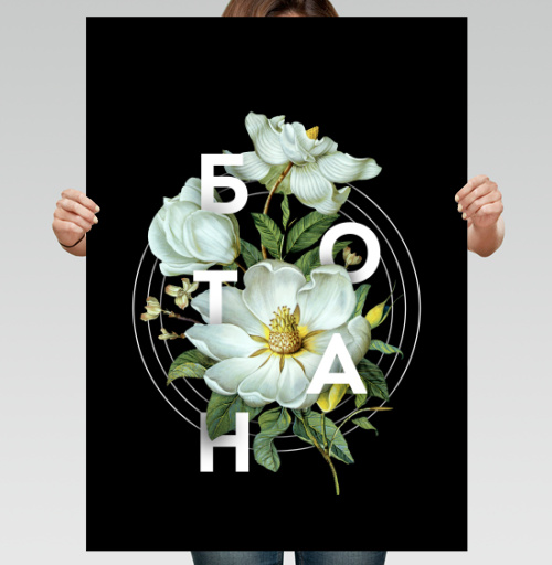 Фотография футболки Ботан - магнолия
