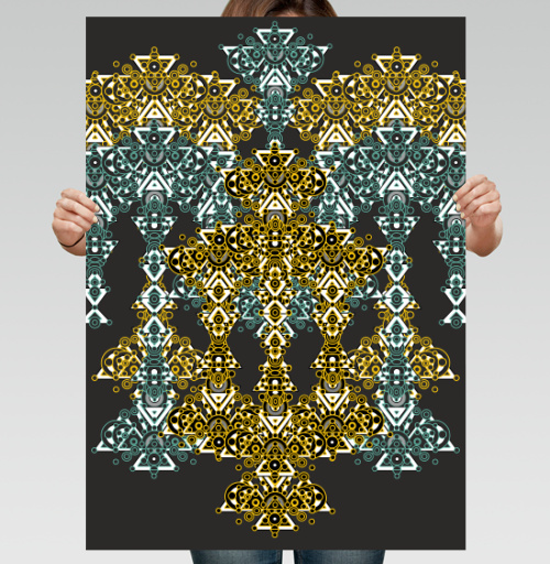 Фотография футболки Мистический орнамент Золотая сакральная геометрия / Golden sacred geometry