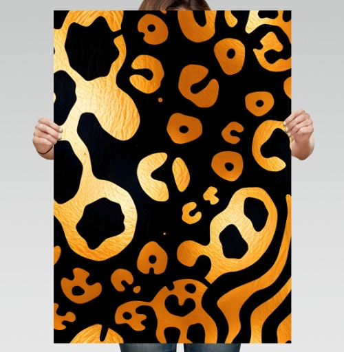 Фотография футболки Golden Leopard Pattern / Золотой леопардовый узор для вашего дома