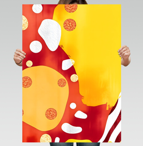 Фотография футболки Яркая художественная композиция элементов Abstract warm spots