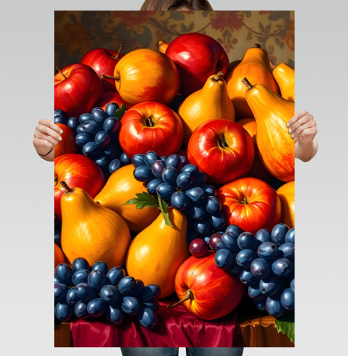 Фотография футболки Спелые яблоки груши Натюрморт Still Life натюрморт для кухни подарок