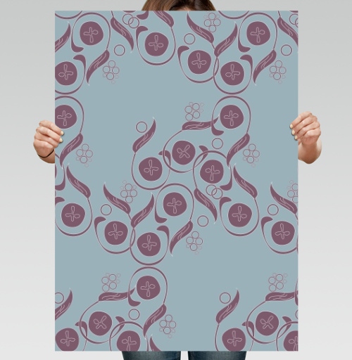 Фотография футболки Изящный винтажный растительный орнамент Floral Pattern / Цветочный узор