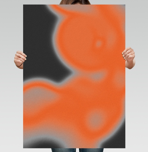 Фотография футболки Энергичные текучие линии создают мягкое Абстрактное оранжевое сияние