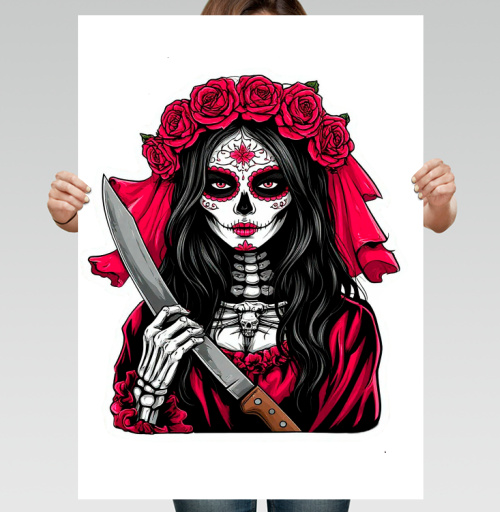 Фотография футболки Мстительная невеста Santa Muerte с ножом
