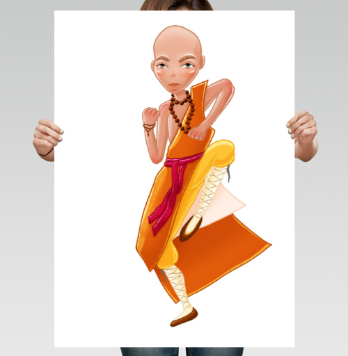 Фотография футболки Маленький отважный мастер Shaolin Monk / Шаолиньский монах кунг-фу