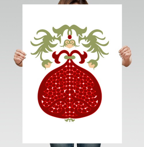 Фотография футболки Royal Pomegranate Fruit Ornament / Королевский гранат декоративный элемент узора