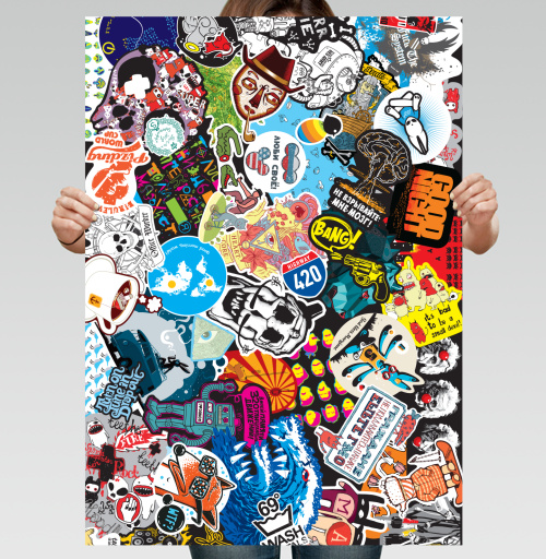 Фотография футболки Стикербомбинг Stickerbombing