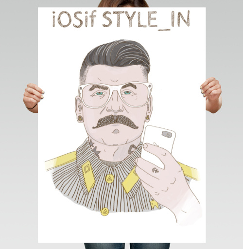 Фотография футболки Ироничный портрет iOSif STYLE_IN в стиле ретро
