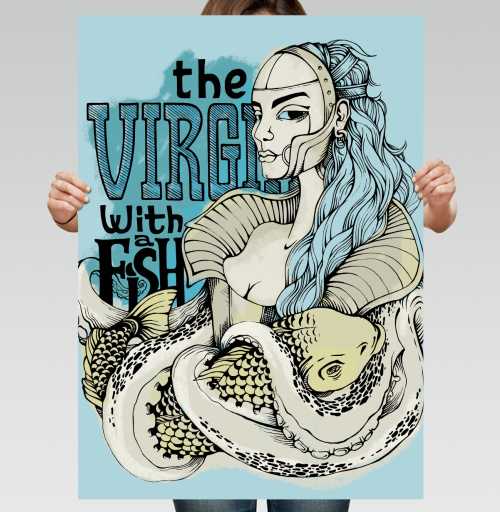 Фотография футболки Virgin with a fish / Дева с рыбой