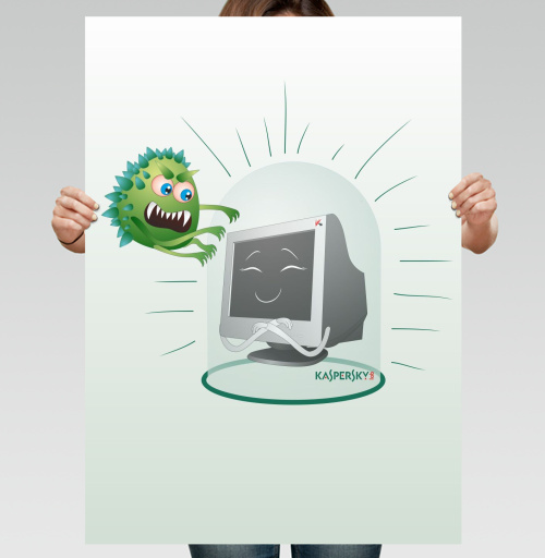 Фотография футболки Антивирусная защита компьютера с Kaspersky