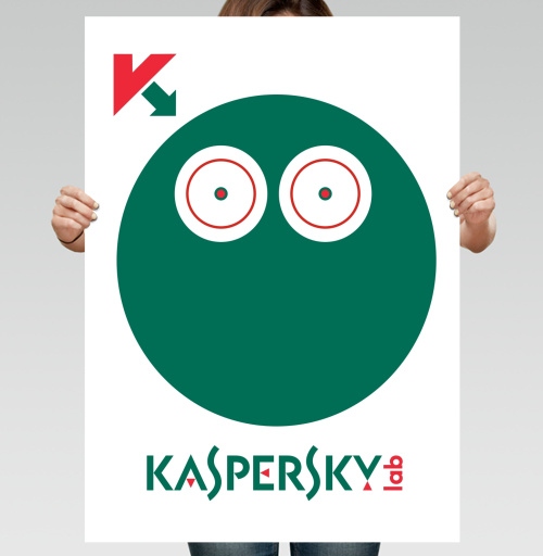 Фотография футболки Стильный логотип Kaspersky Lab с символикой безопасности