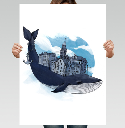 Фотография футболки Whale city