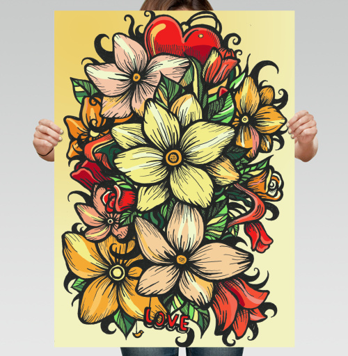 Фотография футболки Цветы и любовь