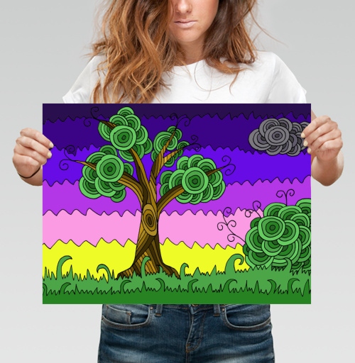 Фотография футболки Doodle Sunset / Дудл закат