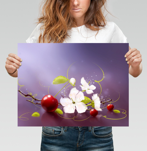 Фотография футболки Вишенки арт