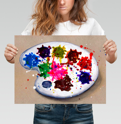 Фотография футболки Художественная палитра красок Palette of Artist вдохновение живопись творчество