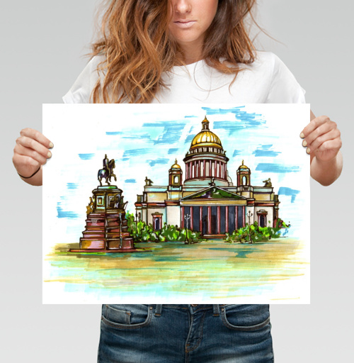 Фотография футболки Казанский собор Санкт Петербург вид памятника