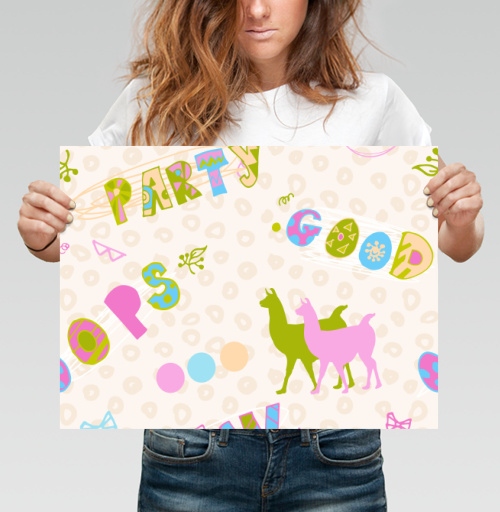 Фотография футболки Ламы Веселье Праздник Радость Night Party Good