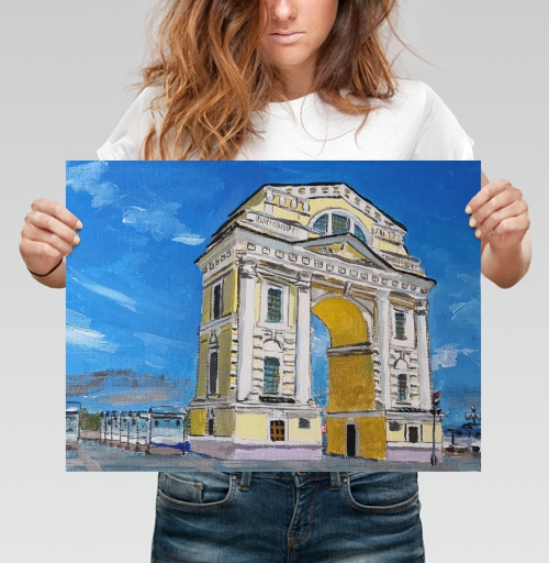 Фотография футболки Исторические московские ворота на Ангаре в Иркутске