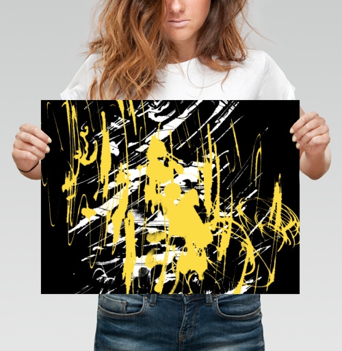 Фотография футболки Abstract golden splashes / Золотые брызги краски фон абстракция яркая