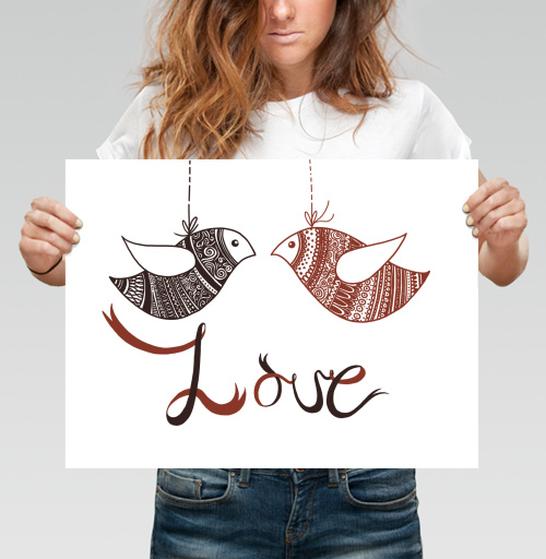 Фотография футболки Love birds / Неразлучники