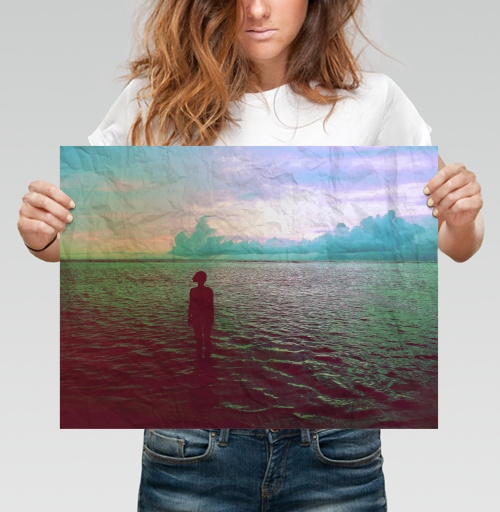 Фотография футболки закат