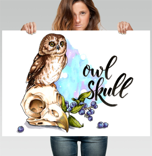 Фотография футболки Owl skull / Череп совы