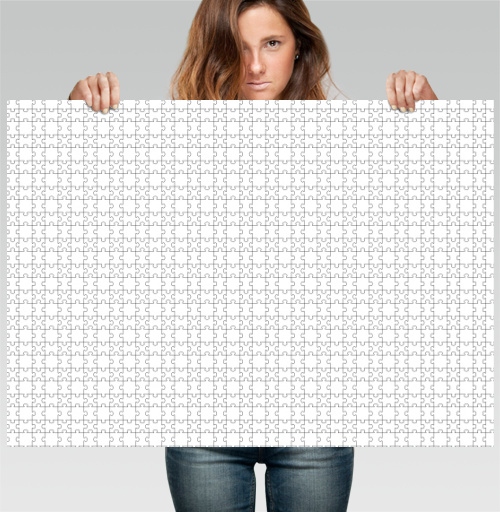 Фотография футболки White Puzzle Piece Geometry / Белая геометрия деталей пазла черных линий