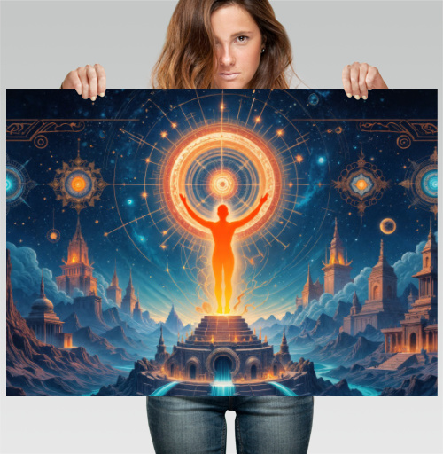 Фотография футболки Ancient Cosmic Power / Мощь древней силы в сиянии вечного космоса