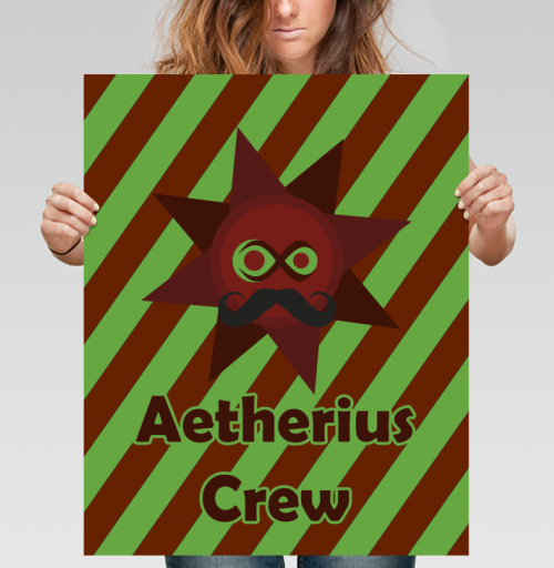 Фотография футболки Минималистичный Солнце с Усы Логотип «Aetherius Crew»