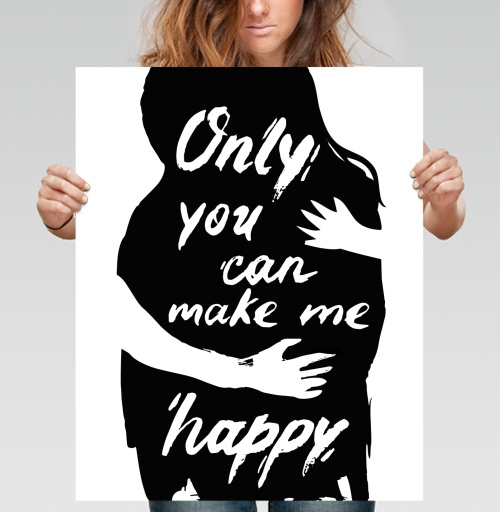 Фотография футболки Only you can make me happy / Только ты можешь сделать меня счастливым