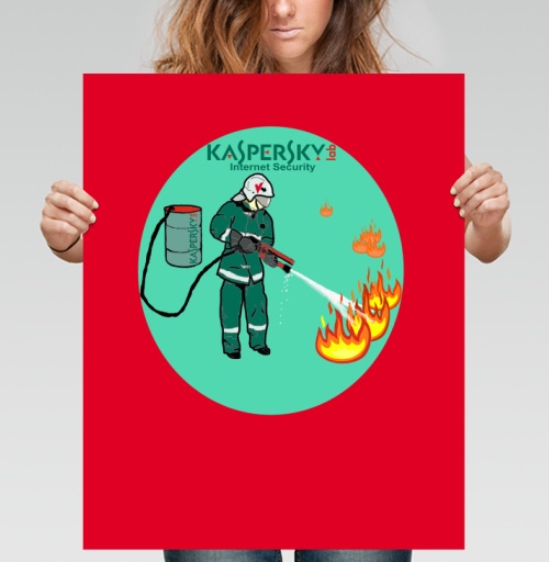 Фотография футболки Защита данных с Kaspersky Lab пожарным