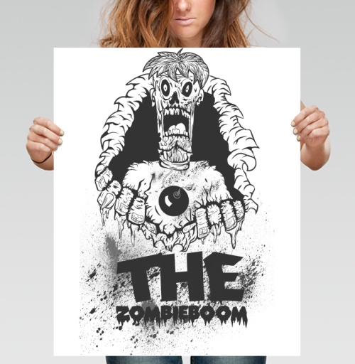 Фотография футболки Зомби из темноты THE ZOMBIEBOOM