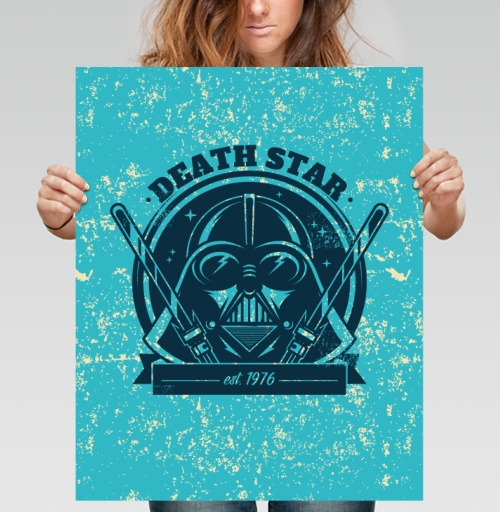 Фотография футболки Винтажный символ космоса Death Star / Звезда Смерти дарт вейдер шлем