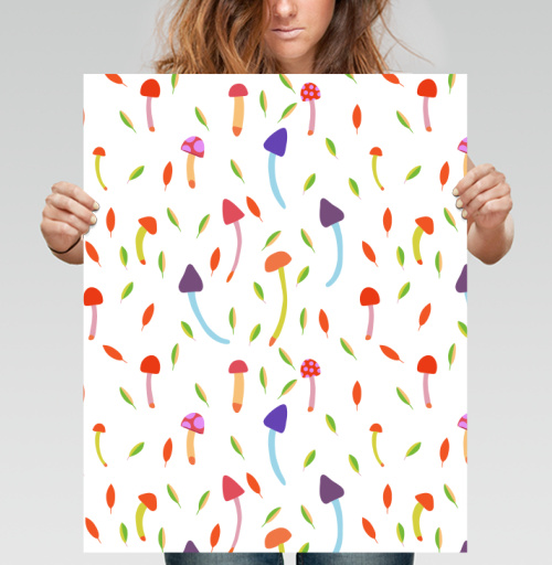 Фотография футболки Текстура с грибами