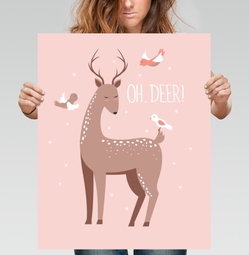 Фотография футболки Олень в лесу