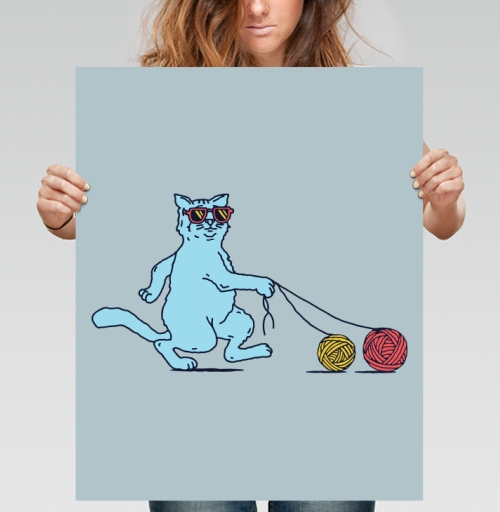 Фотография футболки Кот на прогулке