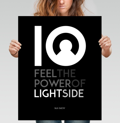 Фотография футболки FEEL THE POWER OF LIGHT SIDE / ПОЧУВСТВУЙ СИЛУ СВЕТЛОЙ СТОРОНЫ
