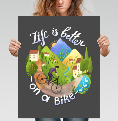 Фотография футболки Life is better on a bike / Жизнь лучше на велосипеде