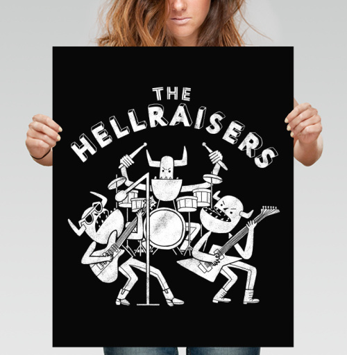 Фотография футболки The Hellraisers / Нарушители спокойствия играют монстры рок музыканты