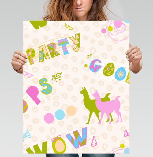 Фотография футболки Ламы Веселье Праздник Радость Night Party Good