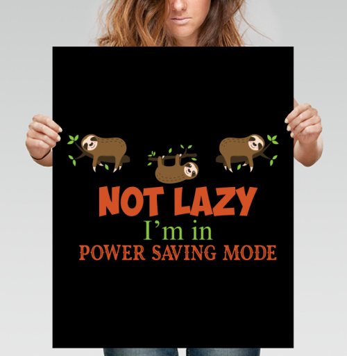 Фотография футболки Мультяшные Ленивцы в режиме экономии энергии
