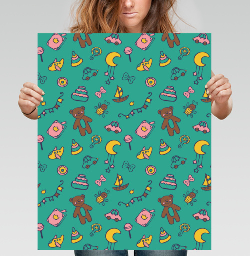 Фотография футболки Детские игрушки мягкие цвета уют детство беззаботность
