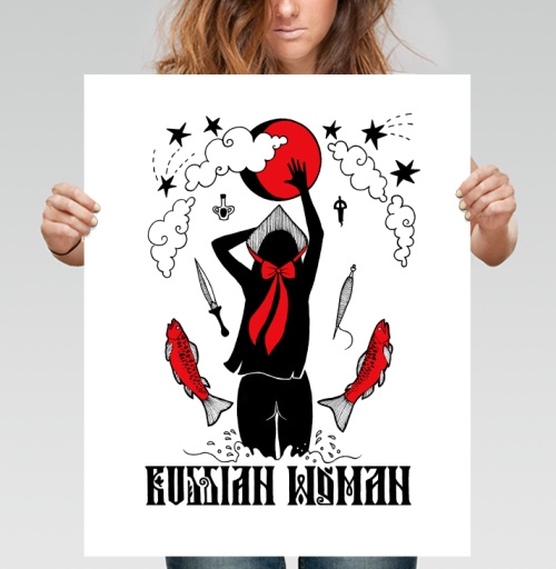 Фотография футболки Женская Сила Русская Женщина Рашн Вуман