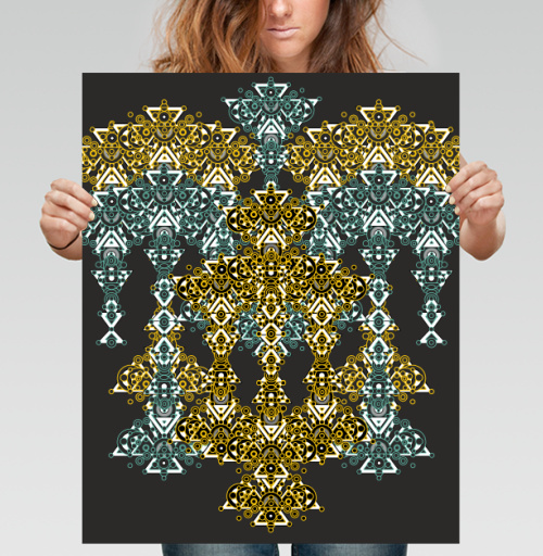 Фотография футболки Мистический орнамент Золотая сакральная геометрия / Golden sacred geometry