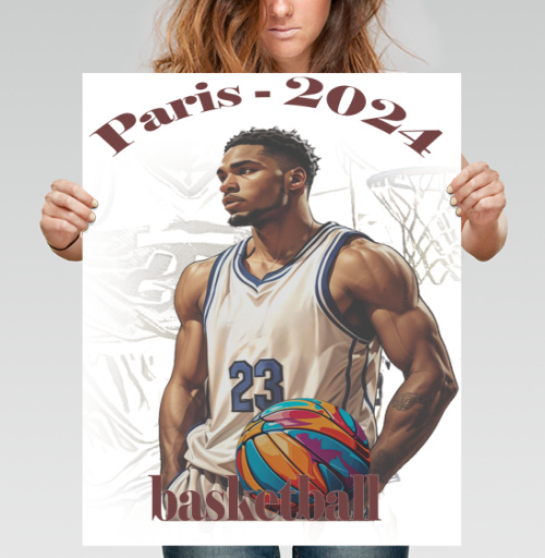 Фотография футболки Баскетболист готовится к Олимпиаде в Париже 2024 basketball
