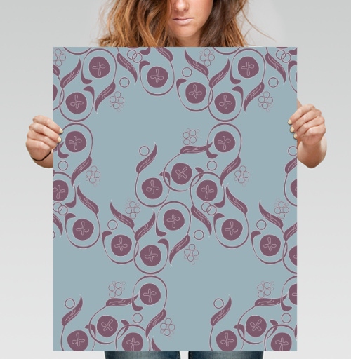 Фотография футболки Изящный винтажный растительный орнамент Floral Pattern / Цветочный узор